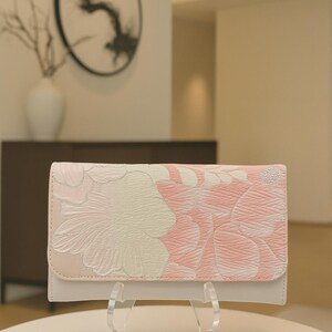 Upcycled Pink Evening Vintage Kimono Obi Silk Clutch Bag for Women | AnninaDesigns
