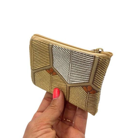 Buy Japanese Kimono Obi Designer Card Holder with Pine Tree and Hexagon Pattern | Annina Designs
