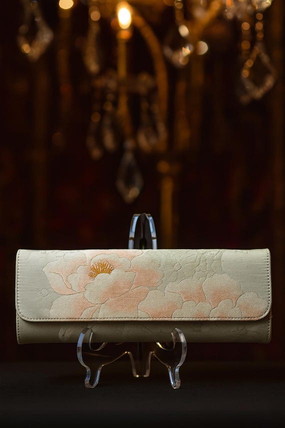 Timeless Opulence: Handcrafted Vintage Kimono Obi Evening Bag, wedding clutch bag