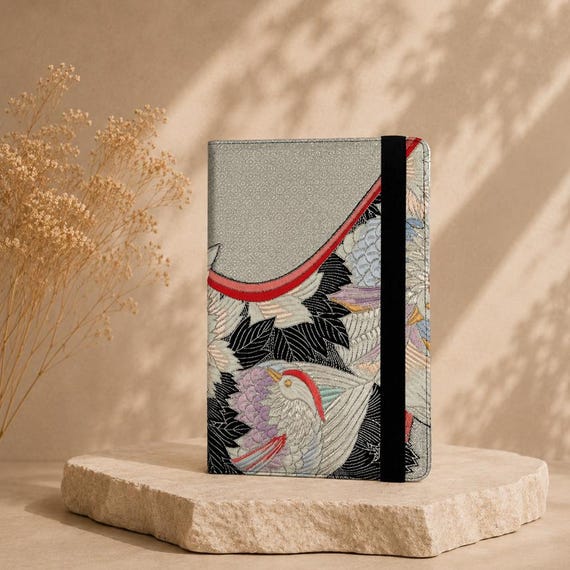 Handmade iPad Case | Japanese Kimono Obi Tablet Cover | Vintage Silk Tablet Sleeve | Fits 9–12" iPad | Foldable Stand