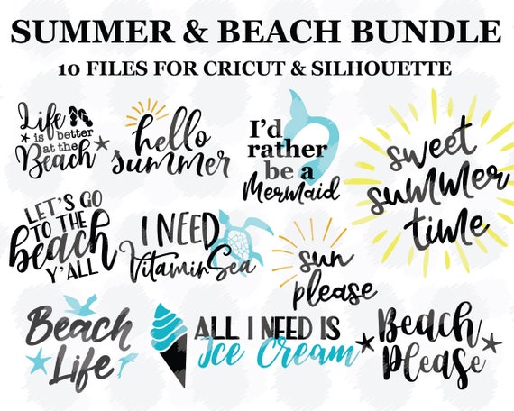 Download Svg Bundle Summer Beach 10 Svg Files Svg Files For Cricut Etsy