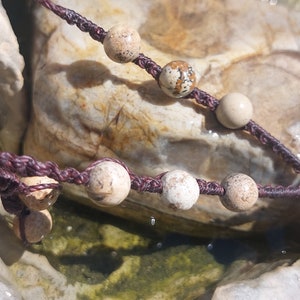 C305 collana in macramè con onice pietra curativa amuleto cristallo per benessere olistico yoga gioiello artigianato fatto in tialia image 6
