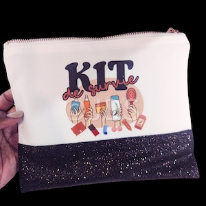 グリッターボトム化粧ポーチ | グリッターボトム化粧バッグ薬袋サバイバルキットバッグ |化粧ポーチ |カスタム化粧バッグ |ワークサバイバルキット |ワークサバイバルキット