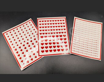 Nail art decal | Valentine's Day nails | nail decals| nail heart| nail technician gift