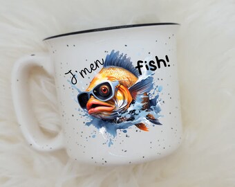 J'men Fish mug- camper mug- J'men fish tshirt- Journal