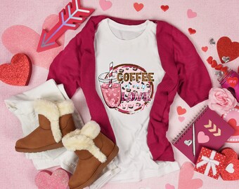 Coffee is my love language Valentines Day Shirt,Valentines Day Shirts For Woman,Cute Valentine Shirt,Valentines Day Gift,original Valentines