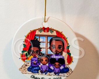 Custom Family Ornaments | Matching pajamas family ornament | Christmas tree | gift | Christmas decor | Personalized ornament