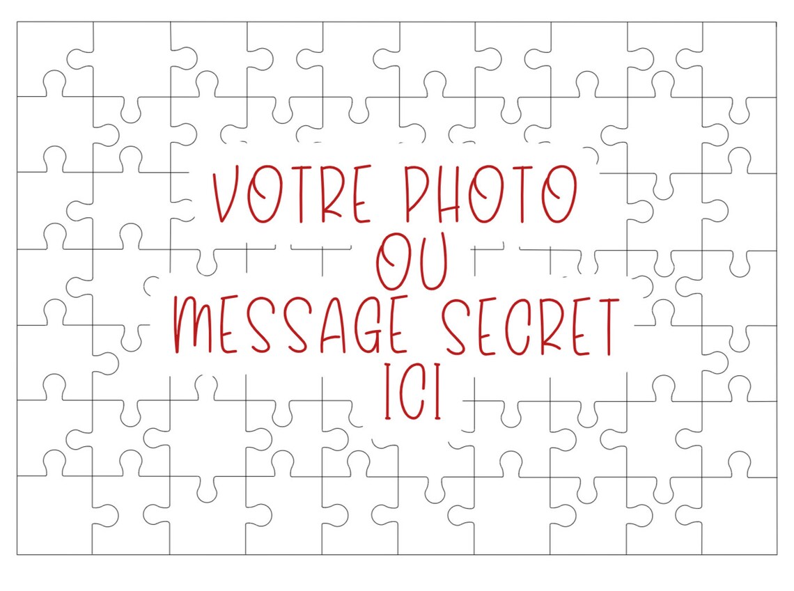 Personalized Puzzle Secret Message Your Photo in a Puzzle Etsy France