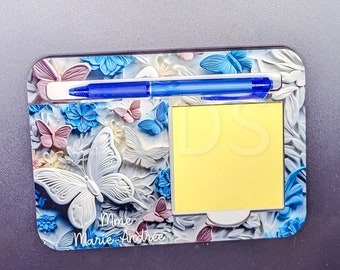 Large Custom Sticky Note Holder | small business owner gift | End of year Teacher Gift | office accessories | custom notepad holder