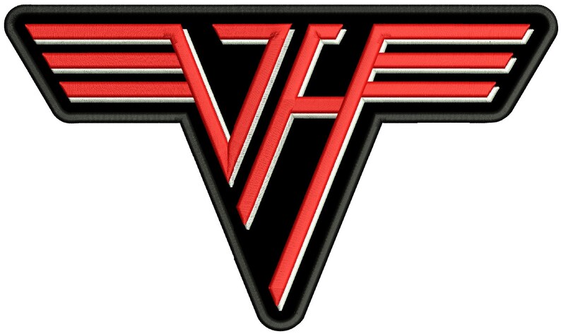 Black /& Red VH Logo Van Halen Embroidered Iron On or Sew On Patch