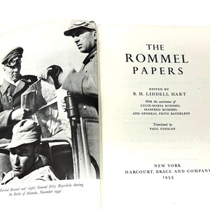 The Rommel Papers~B. H. Liddell Hart~1953~First Edition~Illustrated~Foldout Maps~545 Pages~Good Condition~Very Rare~Free Shipping