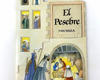 El Pesebre~Pam Mara~1986~First Edition~Spanish Language~Board Book~Extremely Rare~Very Good Condition~Free Shipping