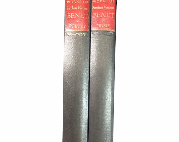 Selected Works of Stephen Vincent Benet/2 Volumes/1942/Free Shipping/Great Condition/Prose and Poetry