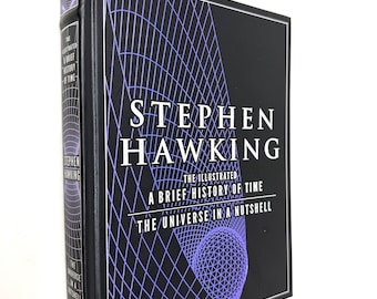 Stephen Hawking~Illustrated Brief History of Time & Universe in a Nutshell Omnibus~2013~First Edition~Near Fine Condition~Leather Bound