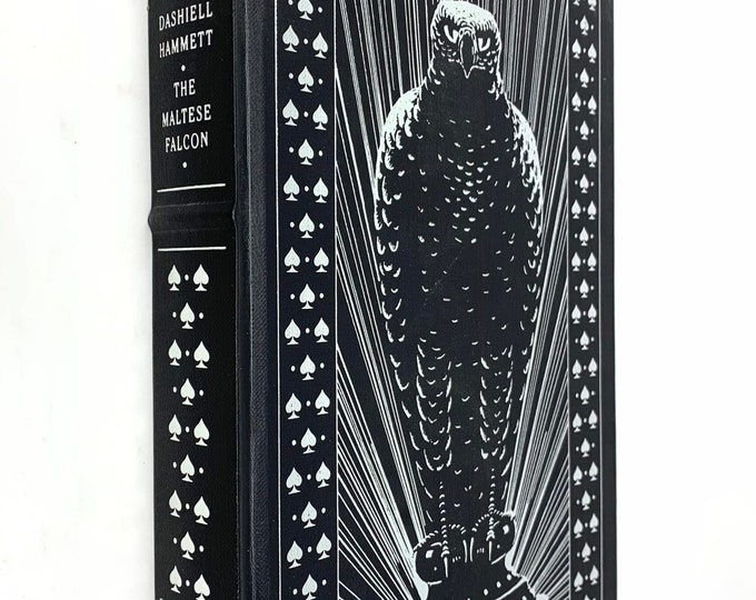 The Maltese Falcon~Dashiell Hammett~1987~The Franklin Library of Mystery Masterpieces~Fine Condition~Collectible~Illustrated~Free Shipping