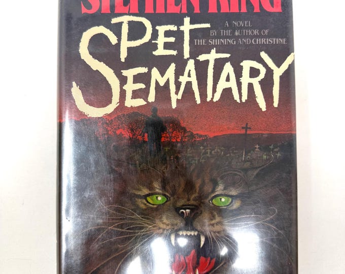 Pet Sematary~Stephen King~1983~Stated First Edition~First Printing~First State Dust Jacket~1982 Misprint~Y38 Code~Collector Copy~Free Ship.
