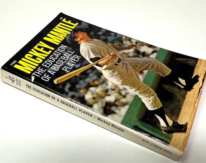 Mickey Mantle~The Education of a Baseball Player~1969~First Edition~2nd Print~Vintage Paperback~Very Good Condition~Free Shipping