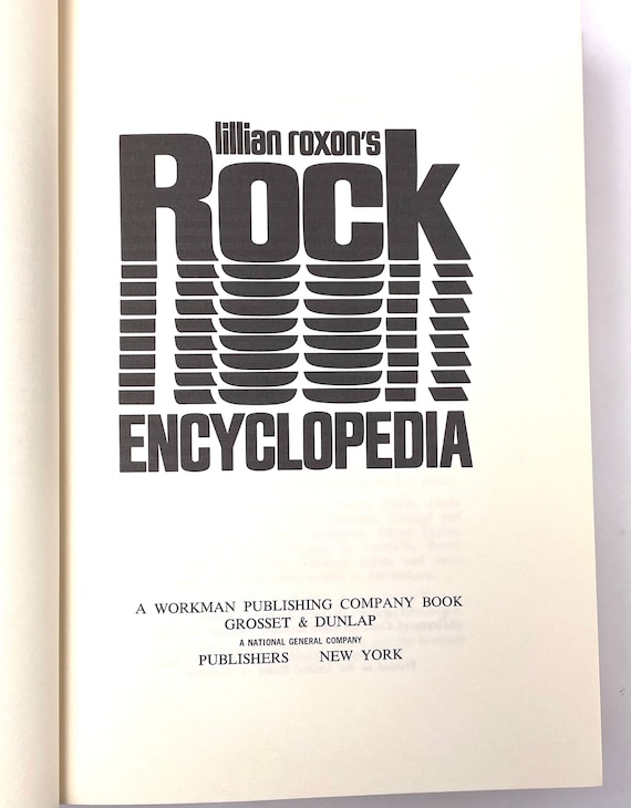 Lillian Roxon's Rock Encyclopedia~lillian Roxon~1970~first Edition