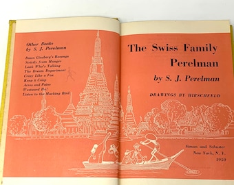 The Swiss Family Perelman~S. J. Perelman~Hirschfeld~1950~First Edition~Rare~Vintage~Free Shipping
