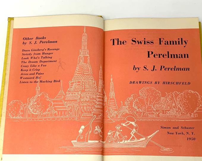 The Swiss Family Perelman~S. J. Perelman~Hirschfeld~1950~First Edition~Rare~Vintage~Free Shipping