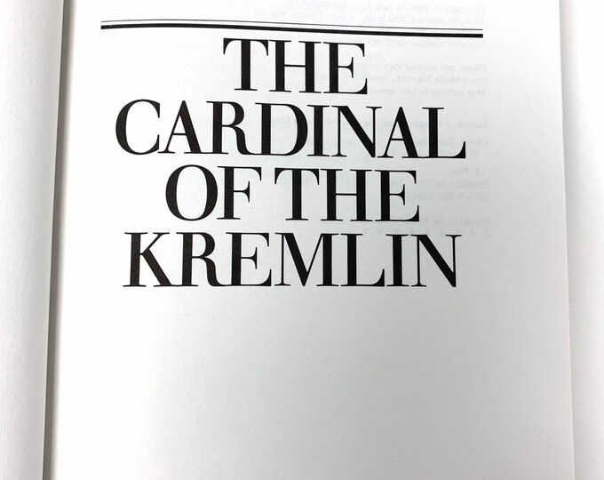 The Cardinal of the Kremlin~Tom Clancy~1988~First Edition~First Printing~Free Shipping
