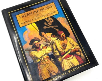 Treasure Island~Robert Louis Stevenson~N.C. Wyeth~Color Illustrations~1982~Book Club Associates~Near Fine Condition~Rare~Free Shipping