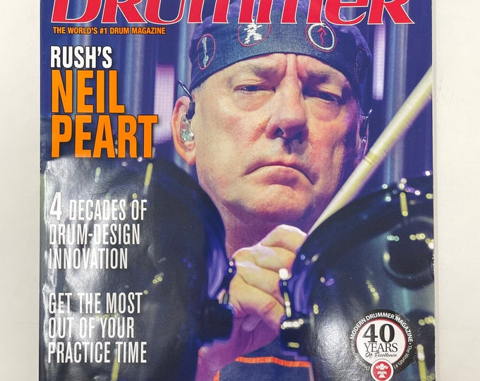 Modern Drummer Magazine~January 2016~Neal Peart~40th Anniversary Issue~Extremely Rare~Very Good Condition~Collectible~Free Shipping