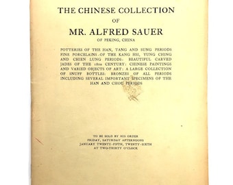 The Chinese Collection of Mr. Alfred Sauer~1924~Very Rare~first edition