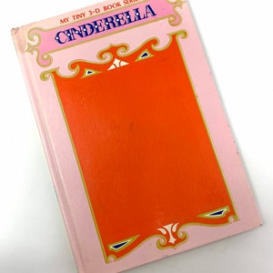 Cenicienta ~ 1970 ~ Primera edición ~ Libro de cartón ~ Raro ~ Coleccionable ~ Mi pequeña serie de libros 3-D ~ Playmore Publishers ~ Rose Art Studios Japón ~ Envío gratuito