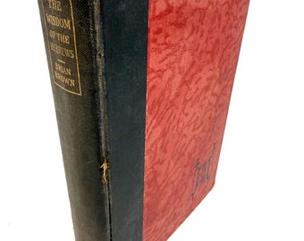 The Wisdom of the Hebrews~Brian Brown~1925~First Edition~First Printing~Very Rare~Good Condition~Illustrated~Free Shipping