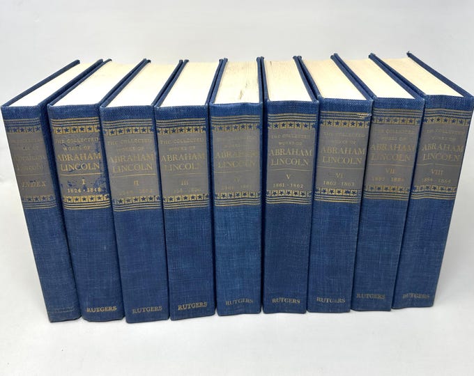 The Collected Works of Abraham Lincoln~Nine Volumes~1953~First Edition~Includes Index Volume~Rare~Free Shipping