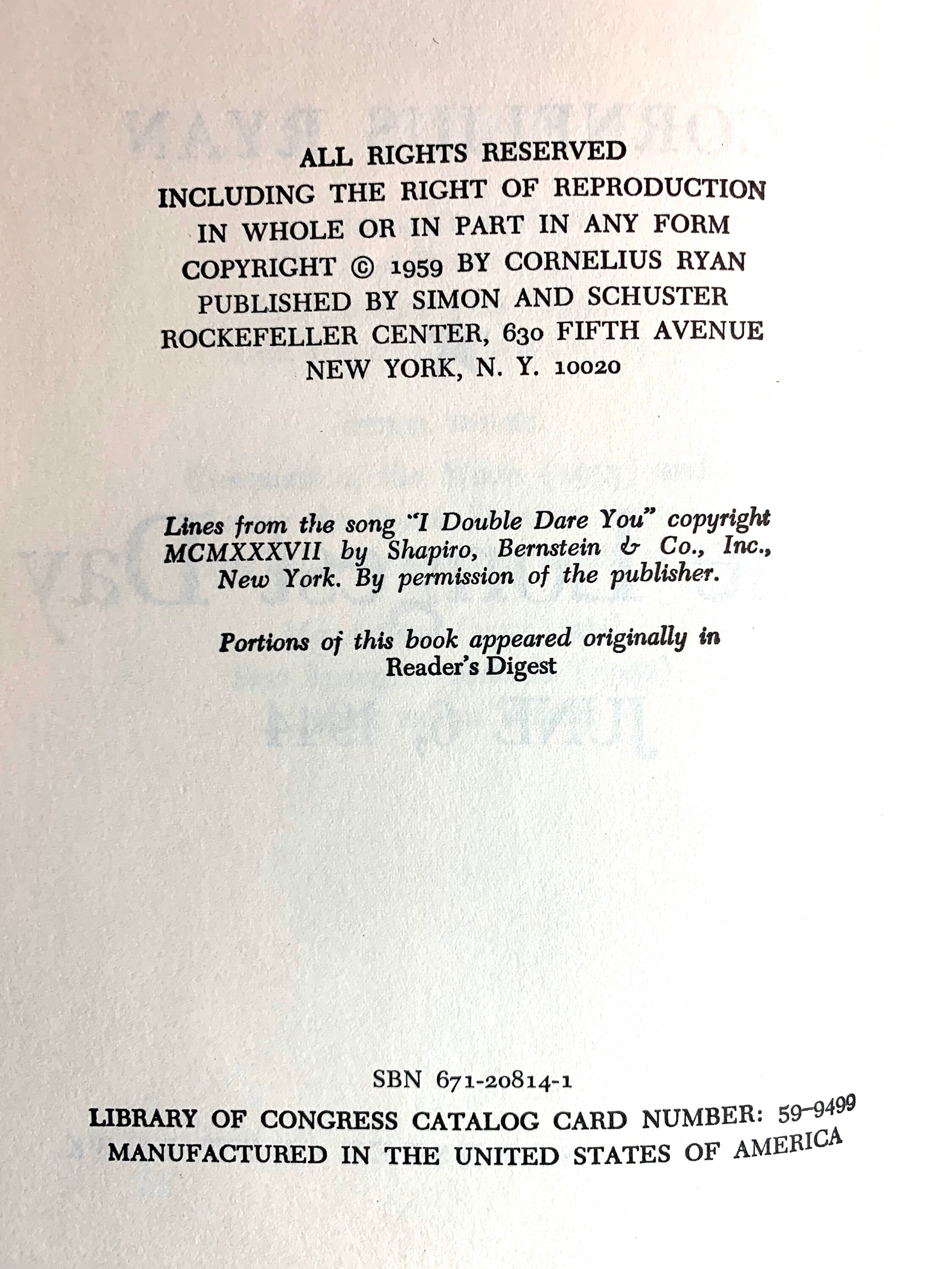 The Longest Day by Cornelius Ryan The Longest Day by Cornelius Ryan