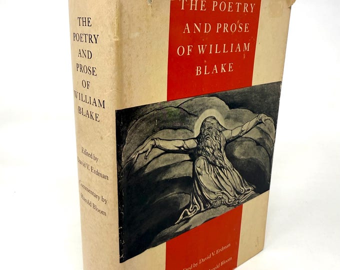 The Poetry and Prose of William Blake~1968~David Erdman~Harold Bloom Commentary~First Edition~Third Printing~Very Good Condition~Free Ship