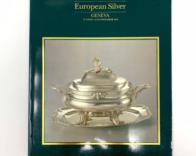Sotheby’s Catalog~European Silver~Geneva~November 11, 1986~Fine Condition~Rare~Free Shipping