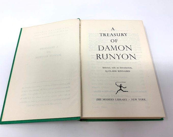 A Treasury of Damon Runyon~1958~Modern Library~Very Good Condition~Hardback~Free Shipping
