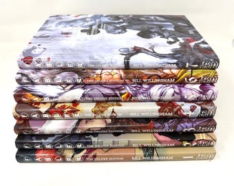 Fables~The Deluxe Edition~Hardcover Books 1-7 Set Complete Run~Bill Willingham~DC Vertigo OOP Near Fine Condition~Dust Jackets~Free Shipping