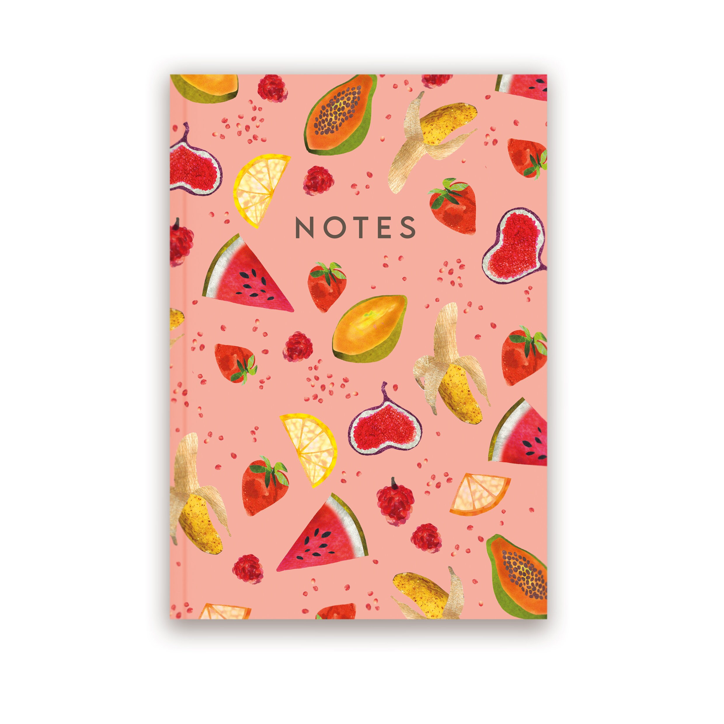 A5 Fruit Notebook: Recycled Paper Plain Journal - Tutti Frutti Themed ...
