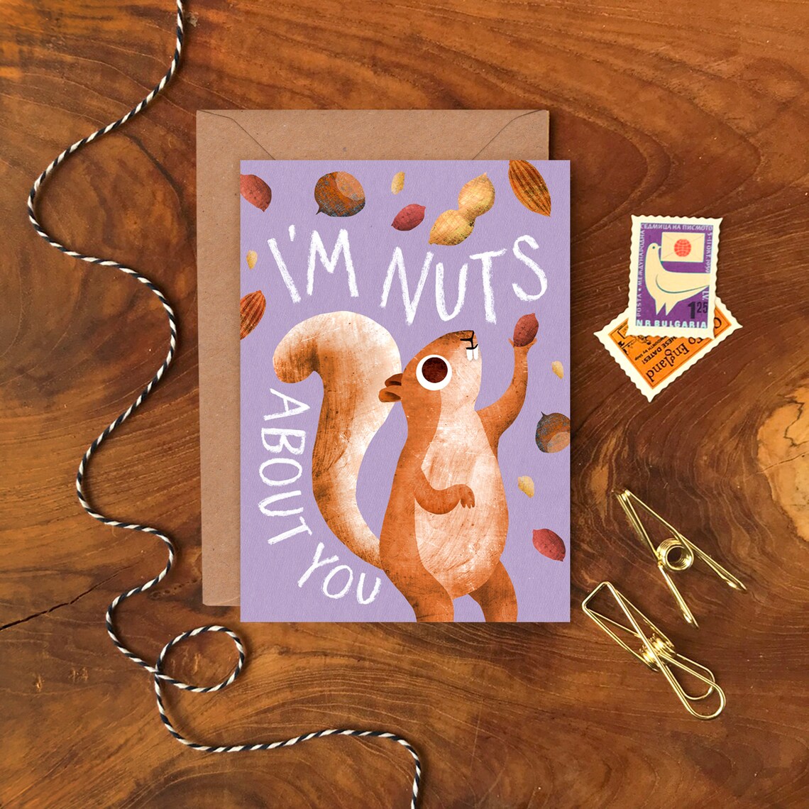 I'm Nuts About You Greeting Card / Valentine's Day Etsy