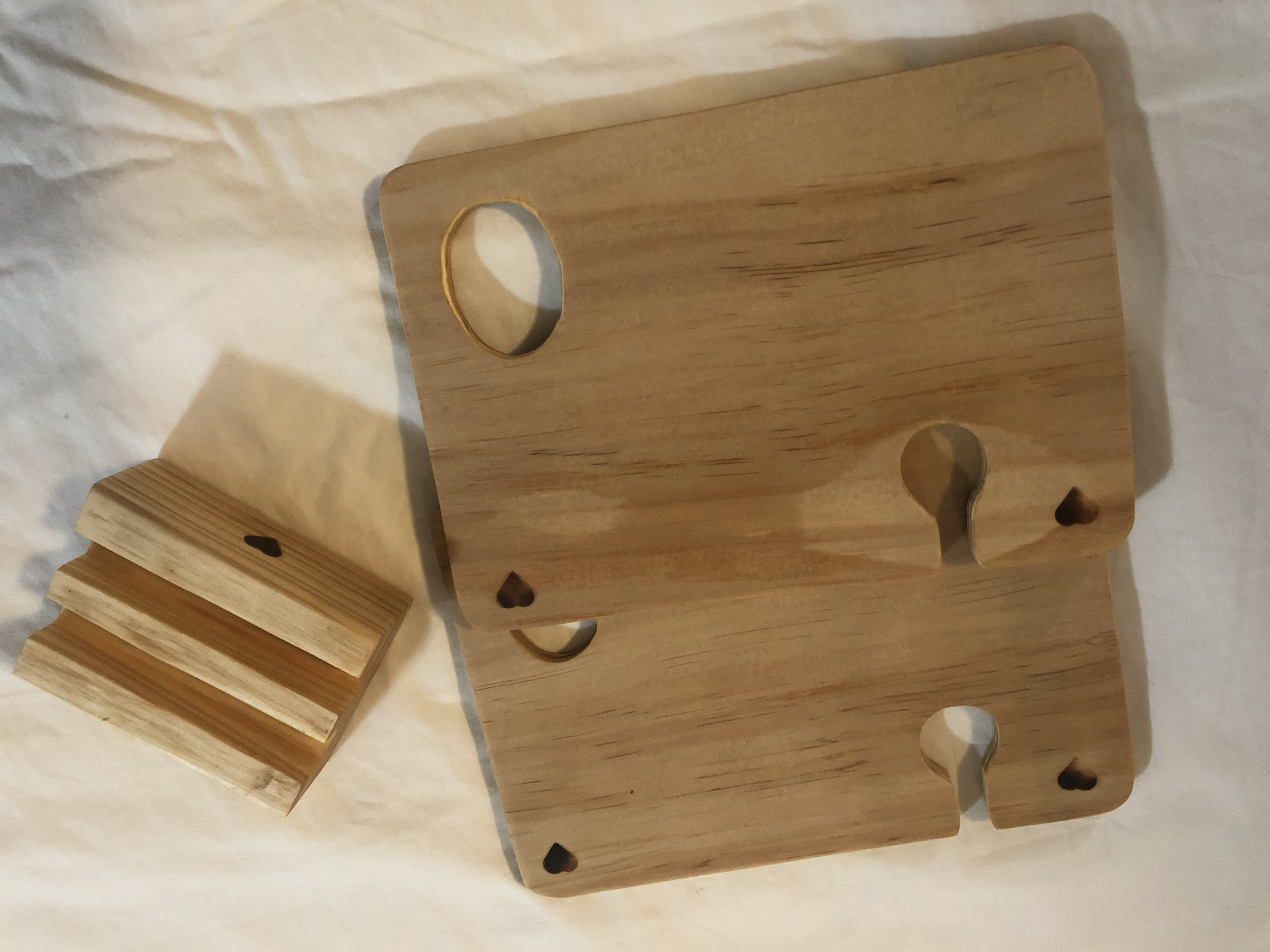 Wooden Party Tray With Loveheart Set of Two With Stand Etsy Australia