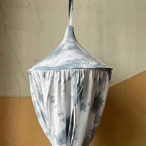 Muslin Canopy “Sky in the Clouds” | Handmade Kids Room Canopy | Nursery Decoration | Play Tent | Reading Nook | White & Blue |