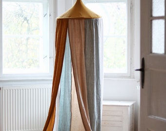 Mustard Muslin Canopy Thick Cotton Mustard Bed Canopy Crib Etsy