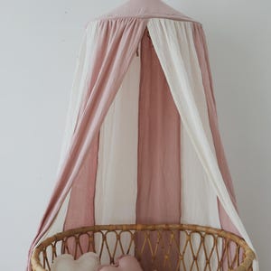 Circus muslin canopy // Pink - cream teepee // Muslin // Babotipi // Crib canopy // Bed canopy // for kids