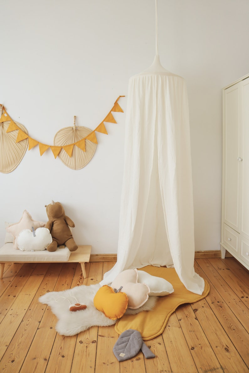 Beige Vanilla Canopy Canopy White Bed Canopy Crib Etsy