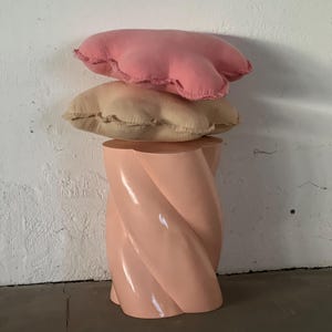 Set of 2 Cloud Pillows / Strawberry Pink & Caffe Latte / Handmade Kids Room Decor / Soft Look / Hypoallergenic Filling / Nursery Gift Idea /