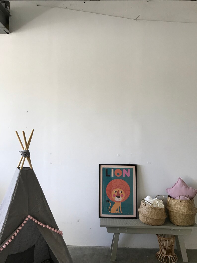 Tipi with mat, GREY TEEPEE with pink pompons, kids teepee, tipi enfant, playhouse, children's teepee tent, indian wigwam, kids play tent, image 2