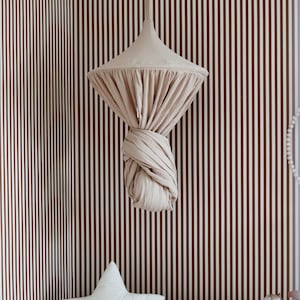 Handmade Muslin Canopy: Caffe Latte Nursery Decoration