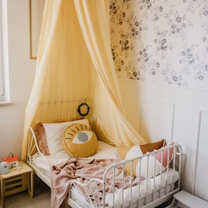 Yellow canopy / Muslin canopy / Banana color of canopy // Teepee tent // Babotipi