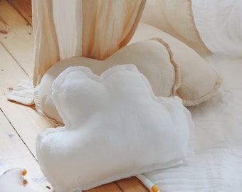 Biała poduszka chmurka, biała poduszka dziecięca, poduszka dla dziecka, dziecko poduszka - Babo.