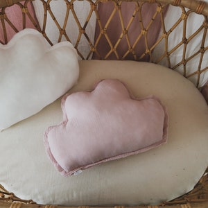 DIRTY pink CLOUD muslin pillow, pink pillow,children&#39;s pillow, decorative pillow, kids pillow, baby bedding, kids room decor, cushion pink,