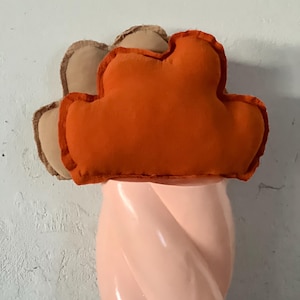 Rust Cloud Cushion // Muslin Pillow // Autumn Pillow // Children&#39;s Pillow // Brick color // Kids room decor // Bedding //  Babotipi